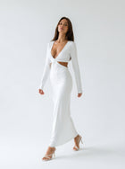 Ivory Cut-Out Dress